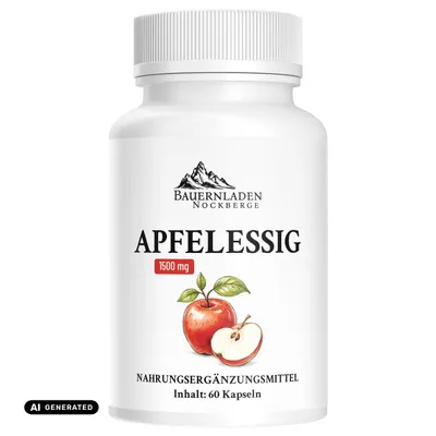 Produktbild von Bauernladen Nockberge | Apfelessig 1.500 mg | 60 Kapseln, KI-generiertes Bild