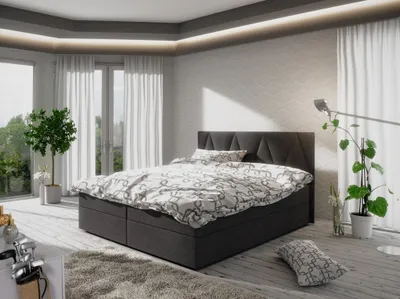 Produktbild von Ehebett mit Stauraum STIG 3 – 200x200, schwarz