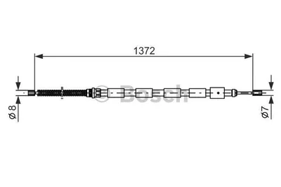 Produktbild von Bosch Seilzug, Feststellbremse Links 1 987 477 144