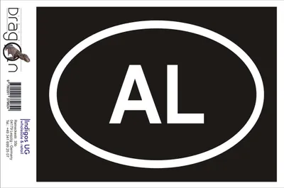 Produktbild von Aufkleber / Autoaufkleber - JDM / Die cut / Auto / OEM - Albanien AL - 160x110mm schwarz - Heckscheibe / Heckscheibenaufkleber