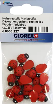 Produktbild von Holzstreut. Marienkäfer 22Stück mini, 12x10mm