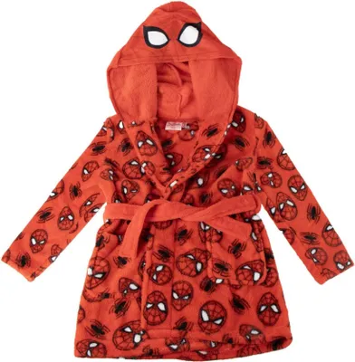 Produktbild von Kinder Fleece-Bademantel mit Spiderman Kapuze Rot 8 Jahre Disney