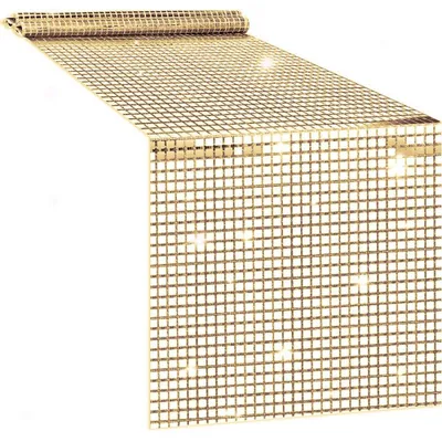Tischläufer mit Glitzerpailletten, 30x275 cm, Champagner Gold