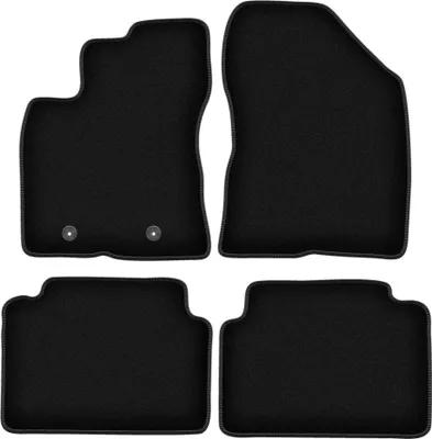 Obrázok produktu pre Velúrové autokoberce na mieru pre Toyota Avensis III T27 (2009-2013, kombi, sedan, liftback) černé, sada 4 ks, s úchyty