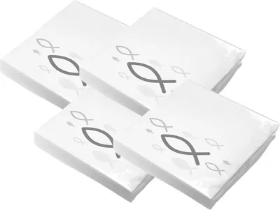 Produktbild von itenga Servietten Fisch Grau 30 x 30 cm 3-lagig 80 Stück