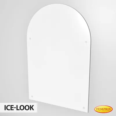 Produktbild von Wärmeschutz aus Glas | Hitzeschutz Ice Look Varberg 1200 x 800 x 6 mm | Wandhitzeschutz Funkenschutz Glas Möbelschutz Wandschutz