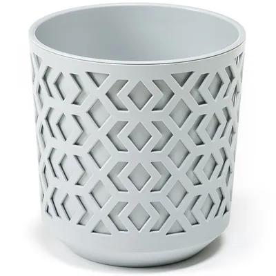 Produktbild von Blumenkübel Blumentopf Pflanztopf Übertopf Orchideentopf 25,5 cm Grau / grau