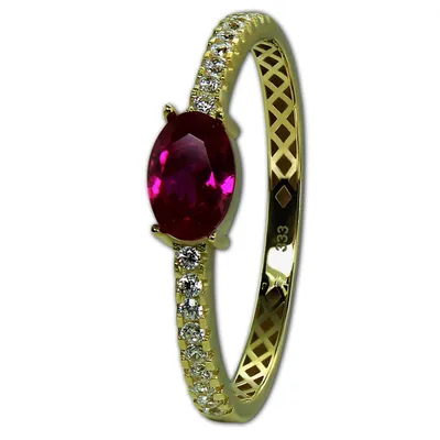 Produktbild von GoldDream Ring Gr. 56 17,8 GoldDream Ringe goldweißpink Echt-Schmuck GDR545Y56