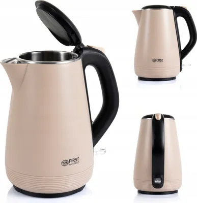 Produktbild von Isolierter Elektrischer Wasserkocher 1L Edelstahl 1000-1200W First Austria