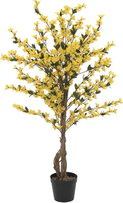 Immagine prodotto di EUROPALMS Albero di forsizia a 3 tronchi, pianta artificiale, giallo, 120 cm (82507101)