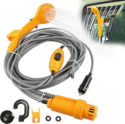 Zdjęcie produktu dla Przenośna prysznic kempingowy DC12V - z pompą - łatwa instalacja - idealny do użytku podczas kempingu