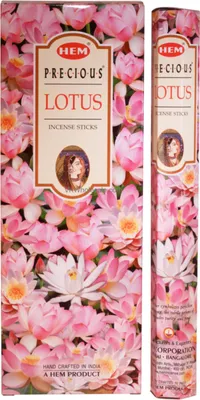 Produktbild von HEM 20 Räucherstäbchen [ PRECIOUS LOTUS ] handgerollte Räucherstäbchen aus Indien