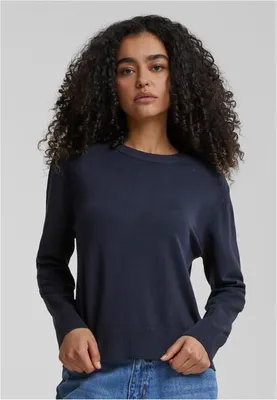 Obrázek produktu pro Dámský svetr Urban Classics Ladies Knitted Roundneck Sweater navy - S