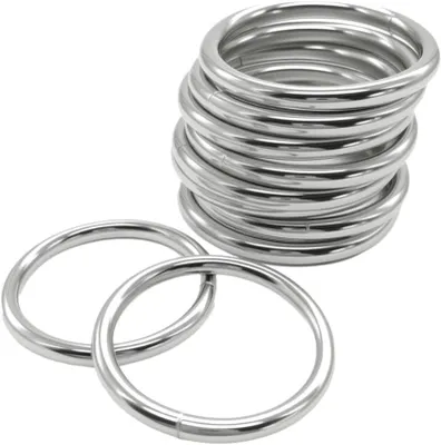 Image de Lot de 10 anneaux métalliques pour macramé, anneaux en forme de "O" pour travaux manuels, durables et résistants, idéaux pour des projets créatifs "faites-le vous-même"