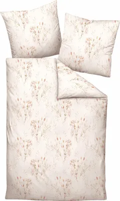 Produktbild von Janine Interlock Feinjersey Bettwäsche Carmen S in 155x220 + 80x80 cm 55118-07 beige grün kupfer