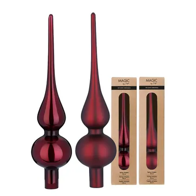 Produktbild von Christbaumspitze Glas 26cm 1 Stück matt / glänzend sort. - Smooth Port