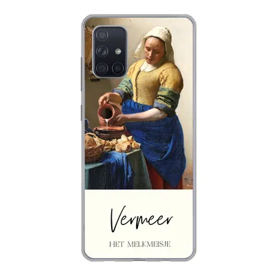 Produktbild von MuchoWow® Handyhülle Schutzhülle Hülle für Samsung Galaxy A51 Kunst - Milchmädchen - Vermeer Silikon Softcase Handy Hülle - Schutzabdeckung