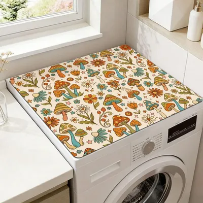 Schutzmatte für Waschmaschine 50x60 cm Champignons Antirutsch