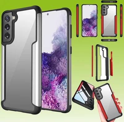 Produktbild von Für Samsung Galaxy S21 Hybrid Iron Man Silber Handy Tasche Etuis Hülle