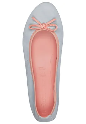 Produktbild von Tamaris Damen Ballerina Velours Leder Schleife TOUCHit Fußbett 1-22166-44, Größe:38 EU, Farbe:Mehrfarbig