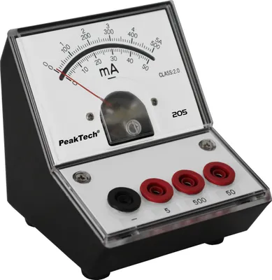 Zdjęcie produktu dla PeakTech P 205-04 - Analogowy amperomierz 0 - 50 mA - 500 mA - 5 A DC