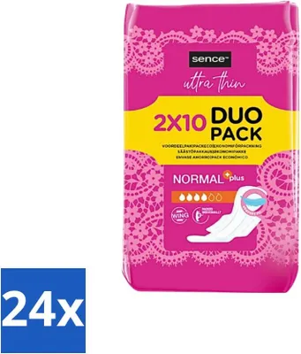 Produktbild von Sence - Normal - Damenbinden - Ohne Flügel - 2 x 10 Damenbinden - Vorteilspack - 24 Stücke