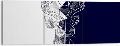Produktbild von Bild auf Leinwand - Leinwandbild - Abstraktion modern - 150x50cm - Wand Bild - Wanddeko - Leinwanddruck - Bilder - Kunstdruck - Wanddekoration - Leinwand bilder - Wandkunst - CA150x50-4059