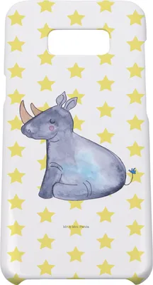 Produktbild von Mr. & Mrs. Panda Samsung Galaxy S8 plus Handyhülle  Einhorn Nashorn - Weiß - Geschenk, Handy, Unicorn, Zoo, Nashörner, Lustig, Case, Hülle, Regenbogen, Cover