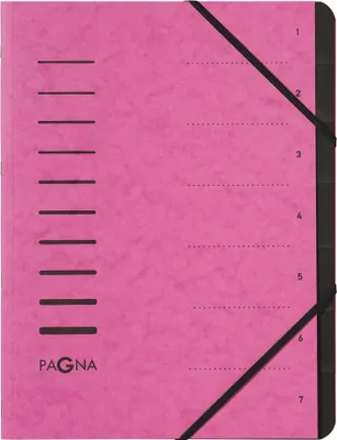 Image de PAGNA Ordnungsmappe 7 Fächer 1-7 dunkelrosa