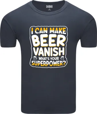Produktbild von Diarbo Herren T-Shirt mit Lustiger Aufdruck Bierliebhaber Dunkelgrau Gr.S