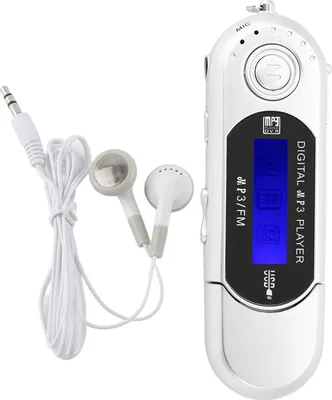 Zdjęcie produktu dla Przenośny odtwarzacz muzyczny MP3 USB z ekranem LCD, radiem FM, kartą pamięci głosowej, srebrny