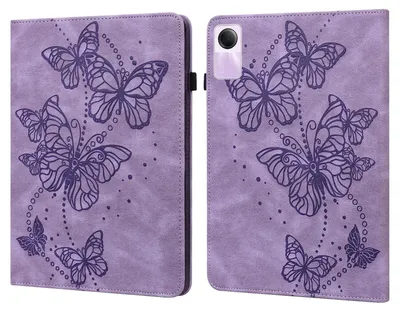 Immagine prodotto di Per Xiaomi Redmi Pad 2 / SE 11 pollici Butterfly Pattern 2 Custodia in Similcuoio Custodia Cover Viola