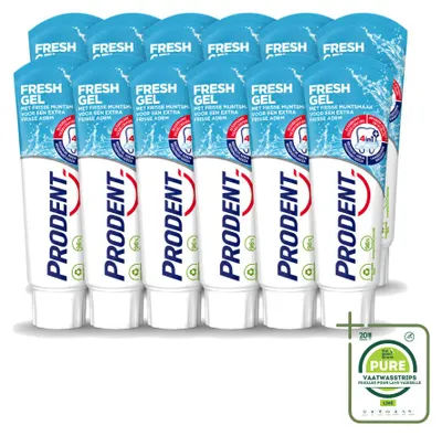 Produktbild von 12 x Prodent Fresh Gel Tandpasta - 75 ml - Großpackung - 12 Stücke