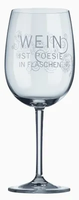 Produktbild von Rotweinglas "Wein ist Poesie in Flaschen"