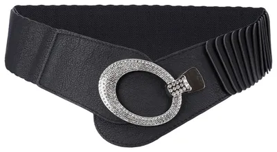 Produktbild von irisaa breiter Damen Gürtel Elastischer Taillengürtel, Hüftgürtel Stretch Gürtel mit Hakenverschluss