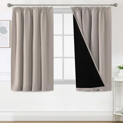 Zdjęcie produktu dla 100% zaciemniające zasłony, 2 sztuki, 117 x 137 cm, zasłony termoizolacyjne
