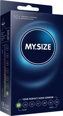 Produktbild von MY.SIZE 05450021, Männliches Kondom, Transparent, Latex, ISO 4074: 2002, CE0197, 47 mm, 160 mm