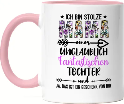 Produktbild von Ich bin stolze Mama Tasse Rosa Muttertag Geschenk Idee Tochter Mutter Geburtstag