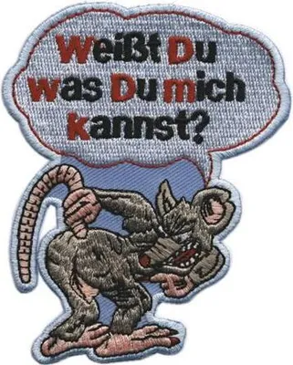 Produktbild von Aufnäher - WEIßT DU WAS... - 04954 - Gr. ca. 10 x 7,5 cm - Patches Stick Applikation