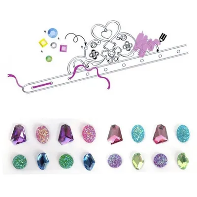 Produktbild von Set - Diademe Prinzessin - bunte Edelsteine