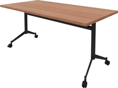 Produktbild von Quadrifoglio Mehrzwecktisch Pop-up nussbaum, dunkelgrau rechteckig, T-Fuß-Gestell grau, 160,0 x 80,0 x 74,0 cm