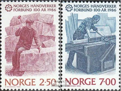 Produktbild von Briefmarken Norwegen 1986 Mi 944-945 (kompl.Ausg.) postfrisch Handwerkerverband