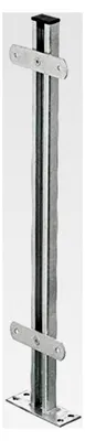 Produktbild von C-Zaunsäule Höhe 100 cm zum Aufdübeln aus feuerverzinktem Metall für Zaunhöhe 100-120 cm