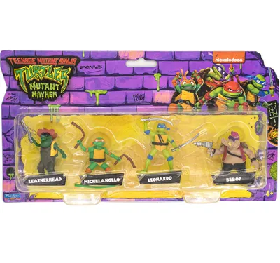 Obrázok produktu pre Ninja korytnačky Leonardo Michelangelo Bebop Leatherhead figúrka 4er Pack Playmates