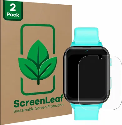 Produktbild von 2x ScreenLeaf Schutzfolie für Clleylise Kids Smartwatch 1.7" nachhaltiger Displayschutz Display Schutz Folie Klar Transparent