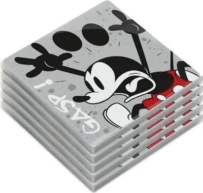 Immagine prodotto di EGAN Set di 5 sottobicchieri Topolino Sono Grigio