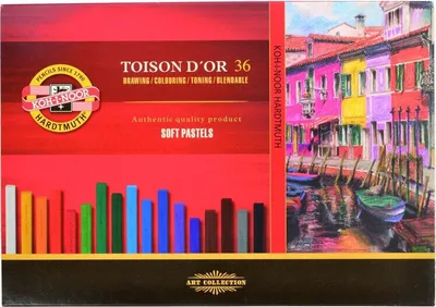 Zdjęcie produktu dla KOH-I-NOOR Toisor D'or Soft Pastels Zestaw suchych pasteli 36 szt.