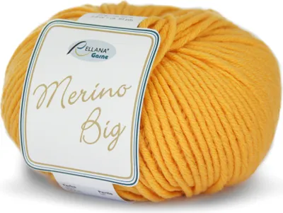 Produktbild von Rellana Merino Big, 60% Schurwolle (Merino), 40% Polyacryl, 50 gr. senf 20