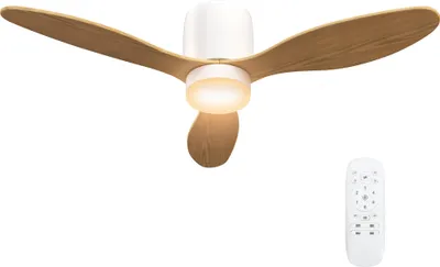 Produktbild von HOMCOM Deckenventilator mit Beleuchtung und Fernbedienung 115 cm Ventilator