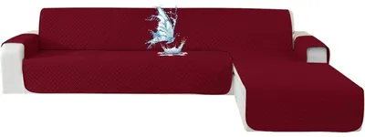 Produktbild von Sofabezug L-Form 3-Sitzer wasserdicht rutschfest burgunderrot 255 cm